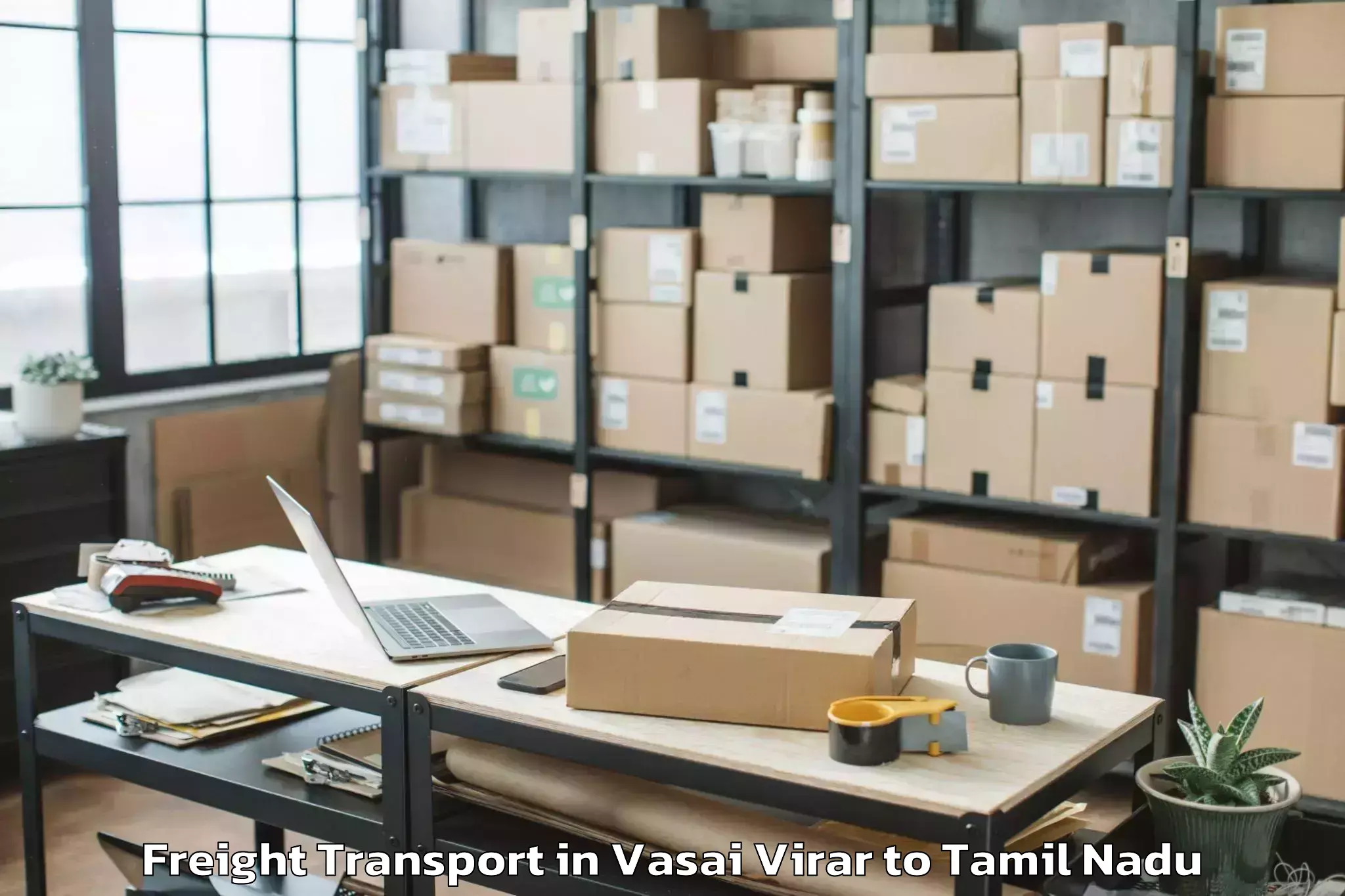 Easy Vasai Virar to Kulittalai Freight Transport Booking